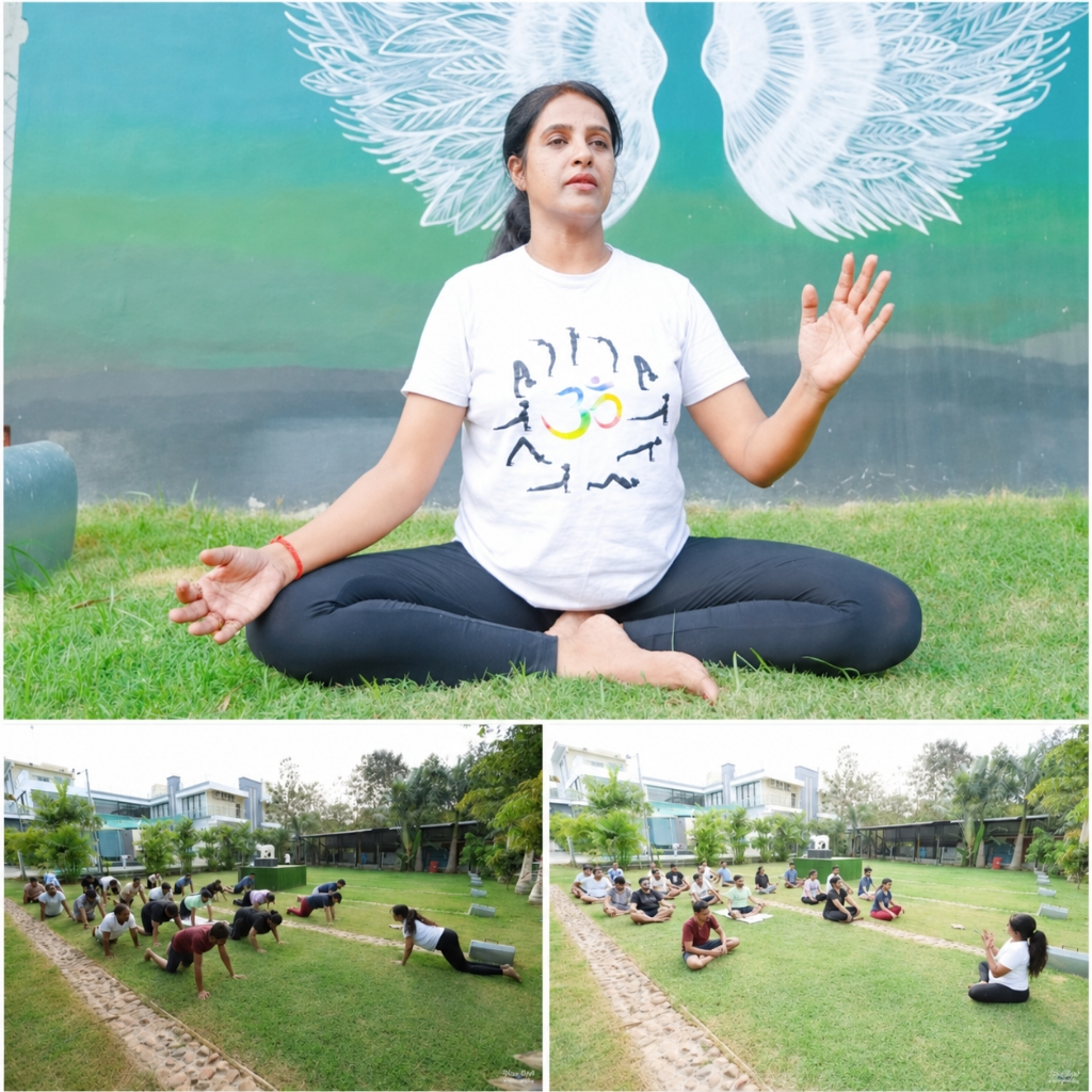 Group yoga practice